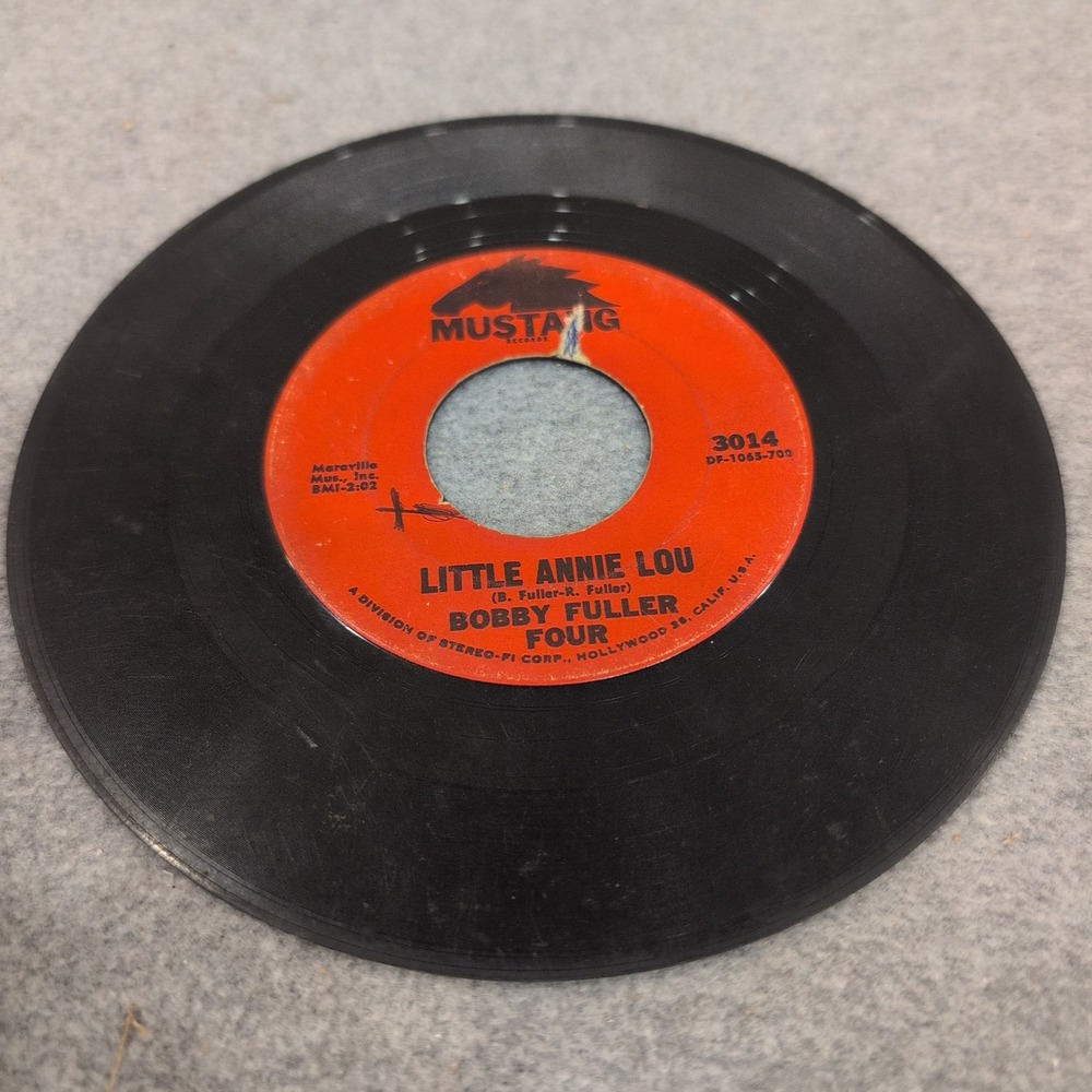 Bobby Fuller Four I Fought the Law Little Annie Lou 45 RPM Mustang 3014 Vinyl - Picture 4 of 4